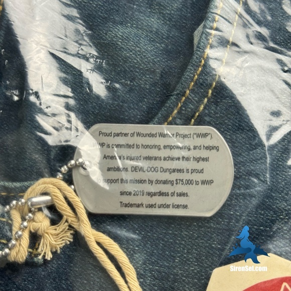 1118 NWT Devil-Dog Dungarees Slim Straight Jeans -  Size 36Wx32L - Blue - Moore - Picture 6 of 12